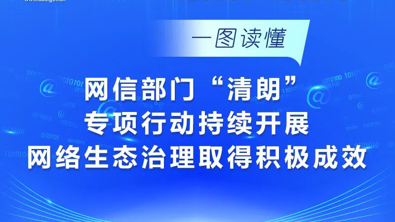 一图读懂｜网信部门“清朗”专项行动持续开展 网络生态治理取得积极成效