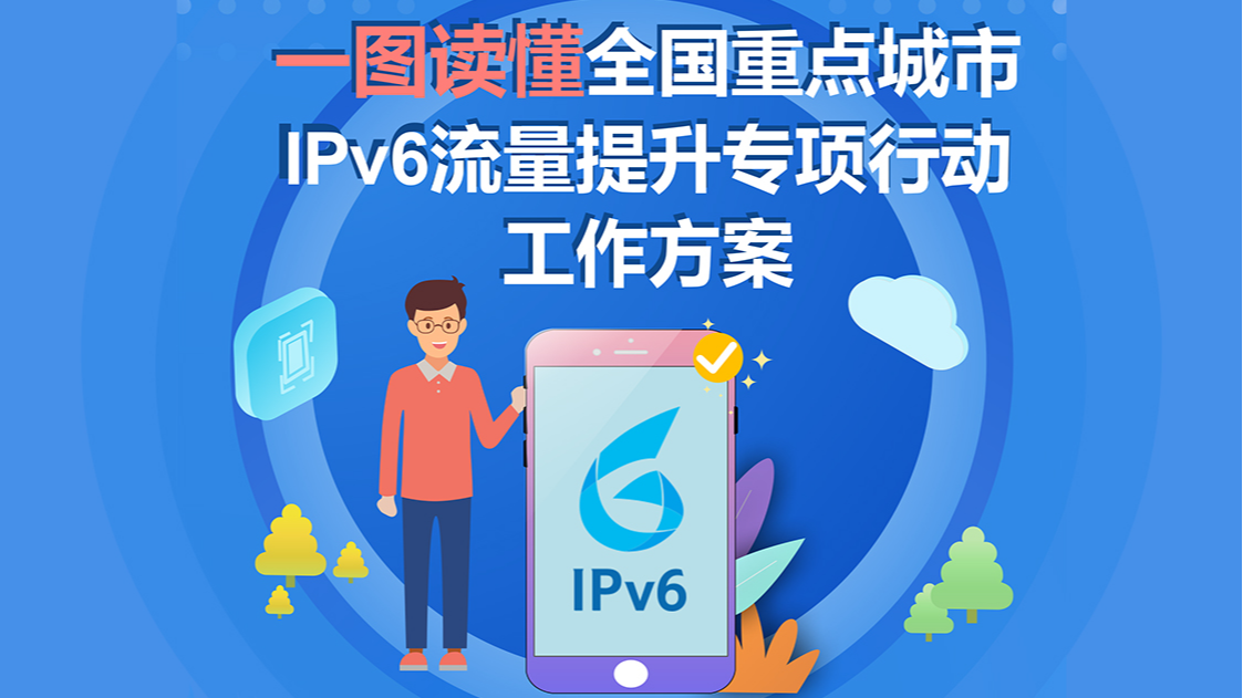 一图读懂｜《全国重点城市IPv6流量提升专项行动工作方案》