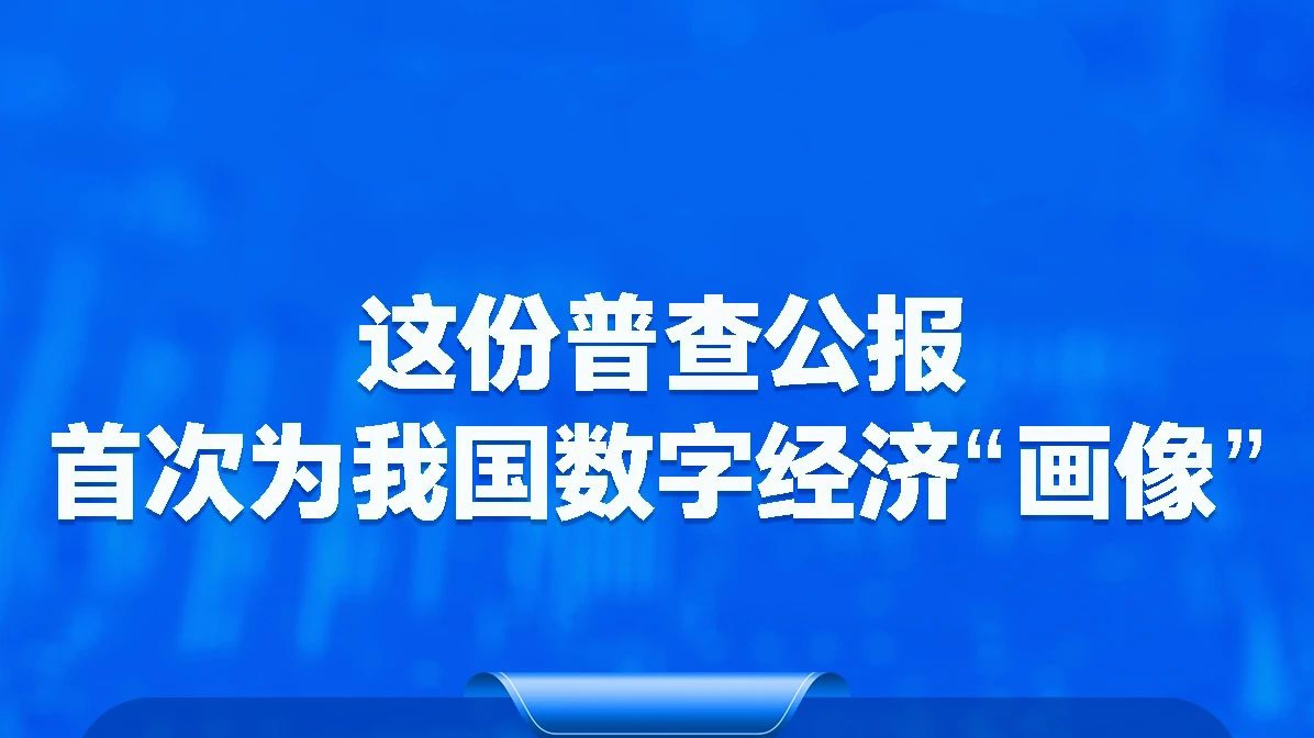 这份普查公报，首次为我国数字经济“画像”