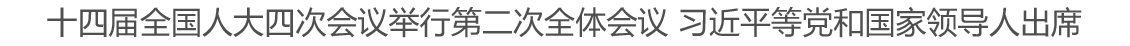 十四届全国人大四次会议举行第二次全体会议 习近平等党和国家领导人出席
