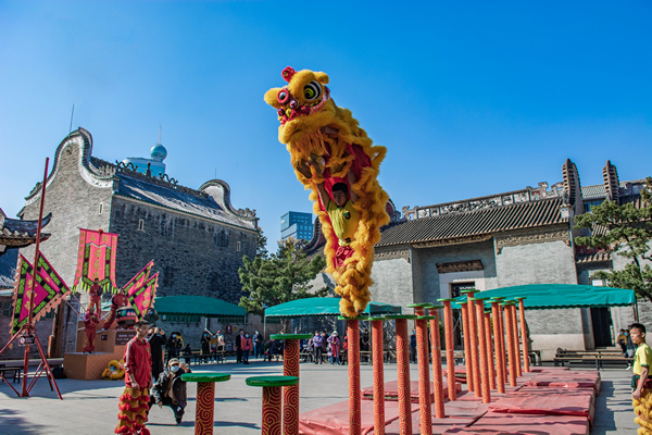 佛山祖庙博物馆醒狮表演